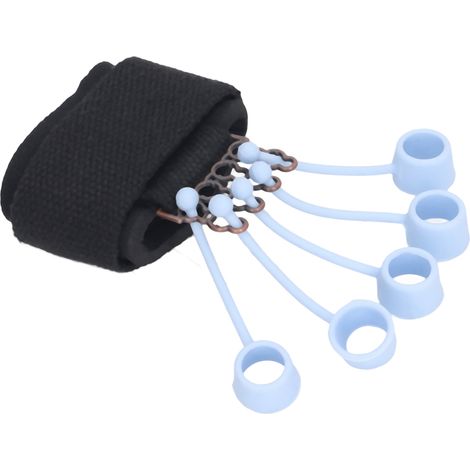 Exercitateur de Doigts en Silicone pour Renforcer la Prise et la Mobilité, Élastique de Rééducation pour la Main, Noir (1/5)