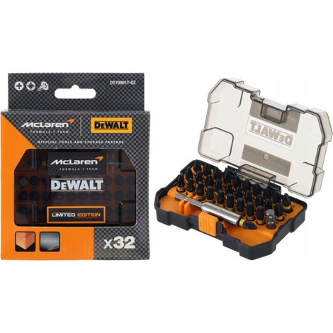 Dewalt FLEXTORQ MCLAREN F1 Screwdriver Impact Rated Set 32 Piece + Tough Case (1/4)