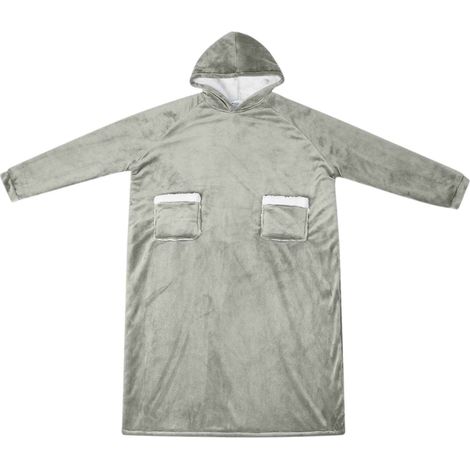 vidaXL Sudadera manta Gris M Forro Polar y Franela (1/2)
