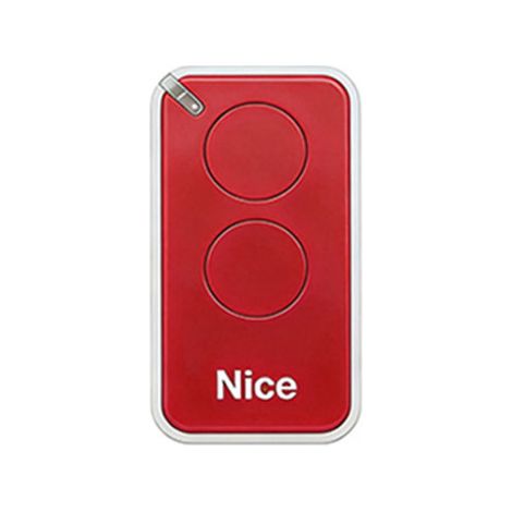 Compatible avec la télécommande Nice INTI2B 433.92MHz, 2 canal, pour les systèmes d'automatisation de portails et de garages, rouge