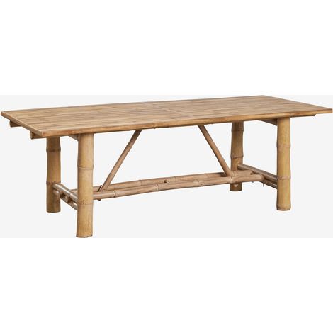 SKLUM Rechteckiger Gartentisch 220x100 cm aus Bambus Nelida              Bambus                     