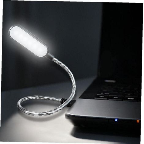 1pc Portable USB LED Mini Flexible pour Ordinateur Pc Ordinateur, Lumière de Livre de Lecture, Lumière de Lit, Polycarbonate (PC)