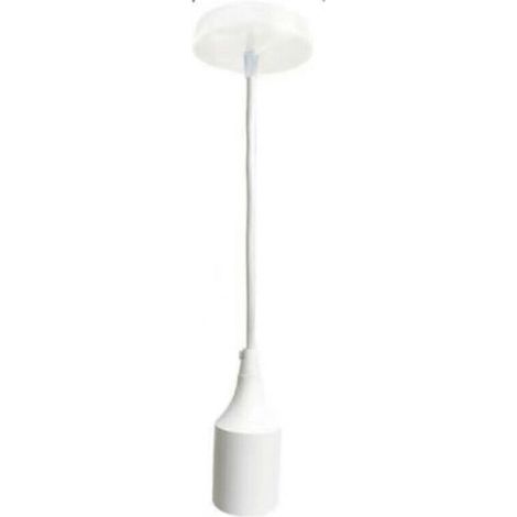 PORTALAMPADA LAMPADARIO SOSPENSIONE SOFFITTO PENDENTE VINTAGE 2MT JD02 BIANCO