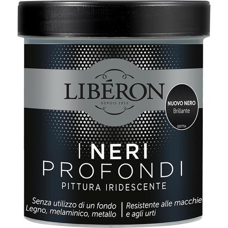 LIBERON - PITTURA IRIDESCENTE I NERI PROFONDI NUOVO NERO BRILLANTE 500ML (1/3)
