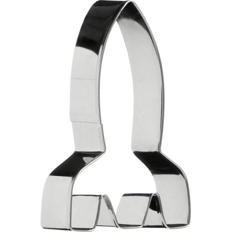 Premier Housewares Rocket Shaped Cookie Cutters Stainless Steel Silver Cutter For Biscuits / Pastry Cutter For Baking / Cooking In Kitchen 8 x 5 x 2