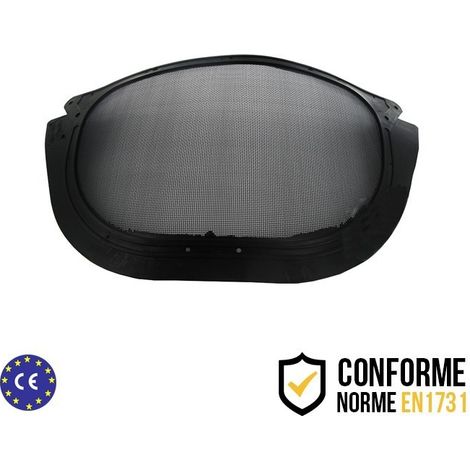 Visière de rechange pour visière de protection relevable grillagée en métal avec élastique