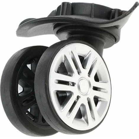 Lot de 2 Roulettes Doubles à Roulement à Rouleaux - Roues Pivotantes à 360 Degrés pour Trolley,Valise - Pièce de Réparation (1/5)