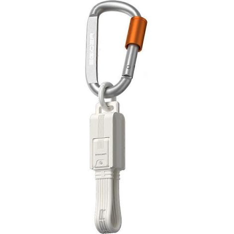EGIOZR Tragbares Schlüsselanhänger-Set mit USB4 40 Gbit/s Datenkabel, USB-C auf Typ-C PD 240 W Kabel für Thunderbolt 3/4, iPhone 15 Pro Weiß (1/5)