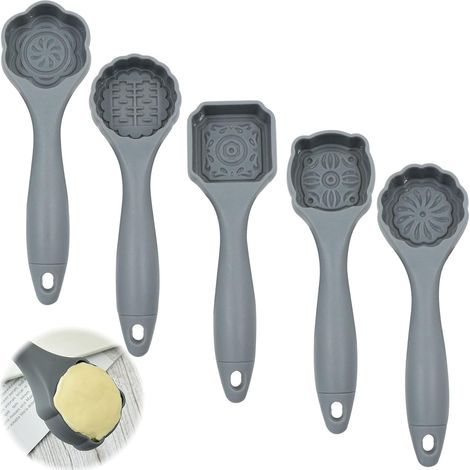 Moule à Lune Gâteau Mooncake - Peut Faire Des Desserts, Pâtisseries Traditionnels Chinois, Ensemble Moules Outils Cuisson Bricolage, Pâtisserie, Anniversaire, Motif Floral, Cinq Pièces (1/5)