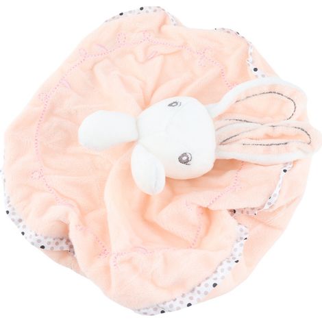 Poupée Lapin en Velours, Couverture Apaisante, Lingettes Apaisantes Douces pour Bébé, Serviette Apaisante pour Bébé (Rose) (1/5)
