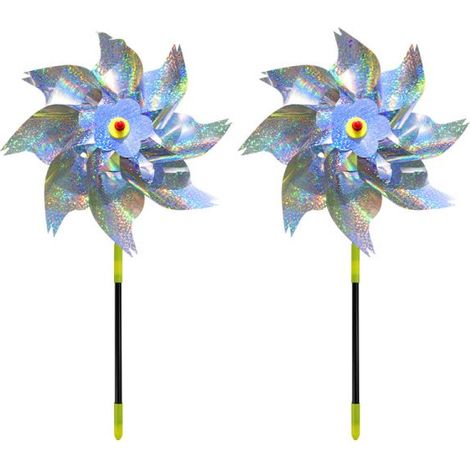 Girouette Anti-oiseaux - Réfléchissante Argentée - Pour Jardin Verger Ferme - Lot de 2 (1/5)