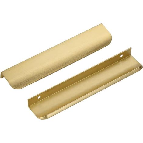 Lot de 10 Poignée Armoire Alliage Aluminium Doré Longueur 200 Mm Pour Meuble Cuisine (1/5)