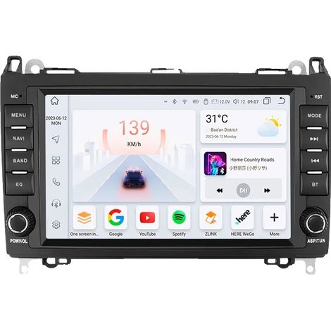 Carplay, Touchscreen-Display, multifunktionale Kompatibilität, kompatibel mit Mercedes Benz B200 B-Klasse W169 W245 Viano Vito, S6-4G 8Core-6G 64G (1/2)