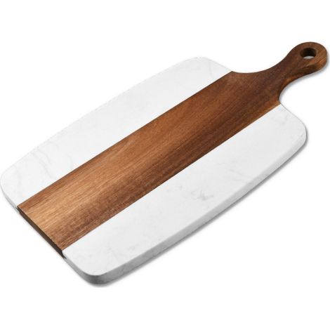 Planche à découper en acacia marbré, planche à découper pour steak, cuisine occidentale, fruits, fromage (1/5)