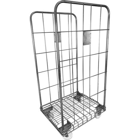 ORION91 Roll Container Industrial Carro Plataforma de 2 Lados en Acero alto 160cm - Diámetro 12cm Mudanza Supermercado Transporte Carga Pesada- SpazioLuzio - Unidad (1/5)