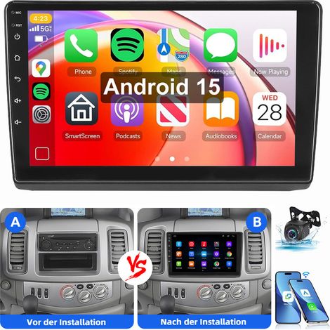 Pour Renault Trafic MK2 OPEL Vivaro A Autoradio WiFi GPS Android 15 Carplay Bluetooth 2+64G CAM