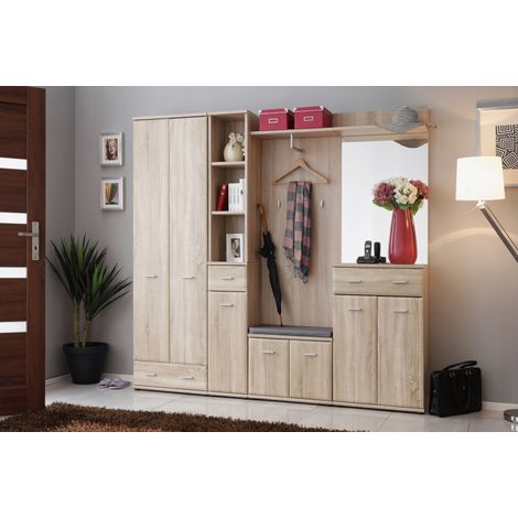 Ensemble de vestiaire - ARMARIO 4 - 6 éléments - 210 x 32 x 203 cm - Chêne - Livraison gratuite (1/5)