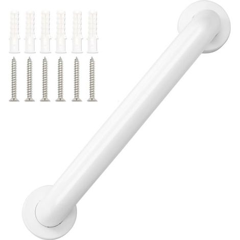 White steel shower handle 30 cm shower grab bar for the elderly (1/5)