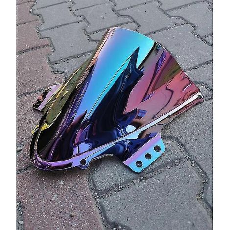 Pare-brise pour Suzuki GSX-R1000 (2005-2006) K5/K6, finition iridium fumé bleu transparent. (1/4)