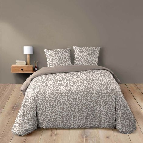Parure de lit 3 pièces 240 x 220 cm imprimé 100% coton 42 fils WILD (1/5)