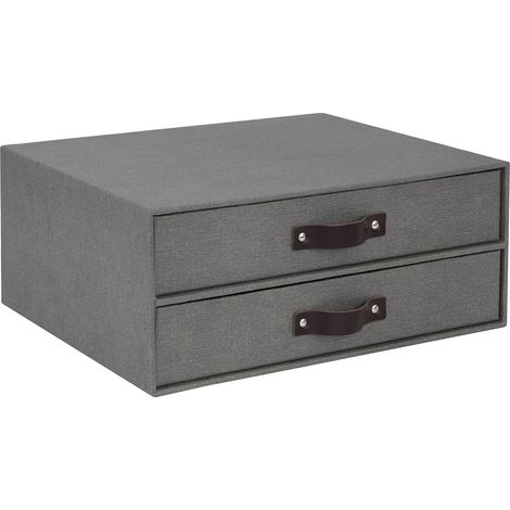 9431C6443 Module de Rangement à 2 Tiroirs Panneau de Fibre Gris 25,5 x 33 x 14,5 cm
