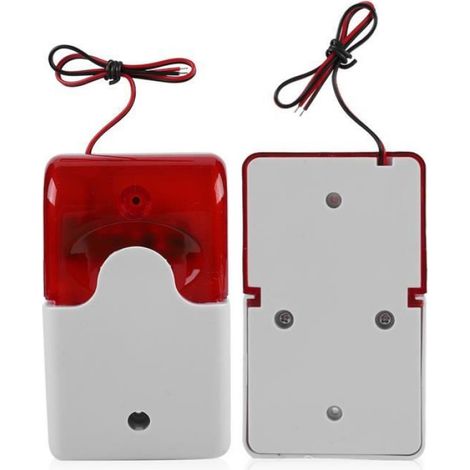 Alarme - - Stroboscope filaire - 12V - Sirène extérieure - Lumière rouge (1/2)