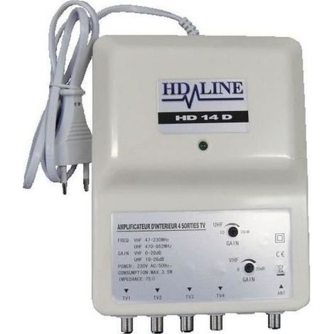 HD-LINE HD-14D amplificateur d'interieur 4 sorties (1/2)