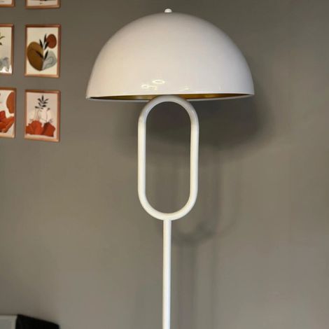 Lampadaire Métal Moderne E27 Largeur 30 cm Abat-jour Réglable Tablette Variateur (1/4)