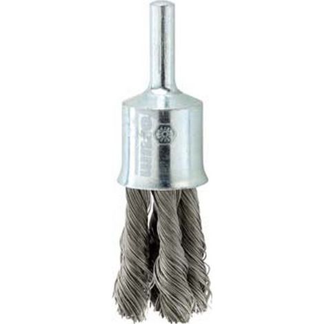 Brosse-pinceau, fil d'acier trempé, torsadé, Ø de la brosse : 23 mm, Long. de la garniture 29 mm, Epaisseur du fil 0,35 mm, Vitesse maxi. : 20000 tr/mn (1/2)