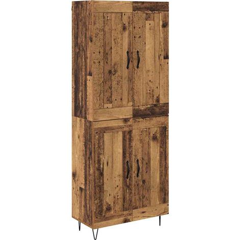 Maison Exclusive - Aparador alto Madera envejecida 69,5 x 34 x 18