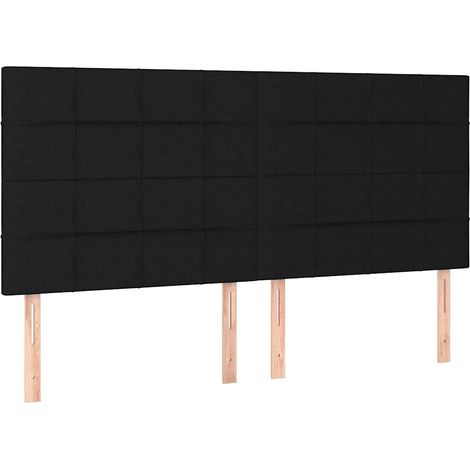 Maison Exclusive - Cabecero de cama de tela negro 160x5x118/128 c (1/5)