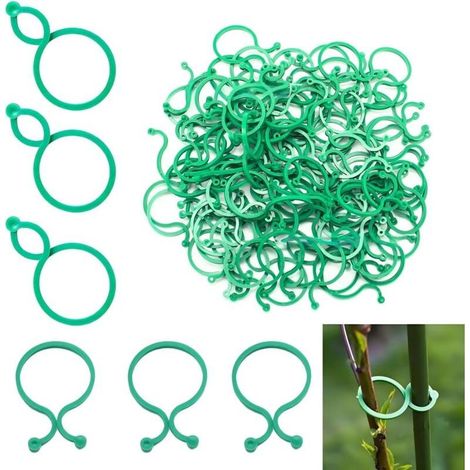 200 Attaches pour Plantes Réutilisables en Plastique, Clips de Jardin pour Plantes Grimpantes comme Tomates et Concombres, Supports Pratiques pour Fixation et Soutien (1/5)