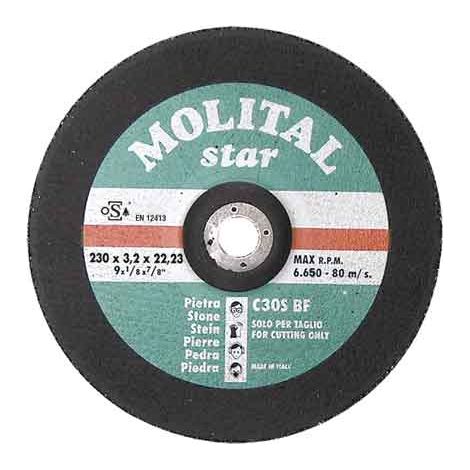 DISCO DE CORTE PARA MÁRMOL MOLITAL Ø 230x3,2 mm