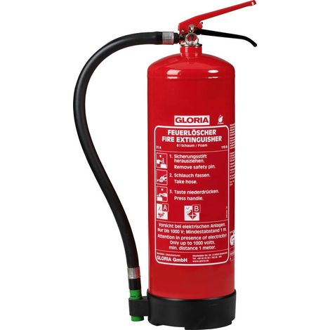Gloria Schaumfeuerlöscher 6 Liter SDE 6 fluorfrei Brandklasse A & B (1/2)