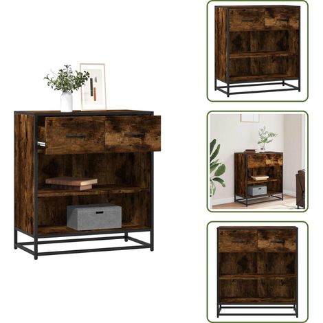 Sideboard Räuchereiche 68x35x76 cm Holzwerkstoff - Sideboard - Sideboards - Anrichte - Regal (1/5)