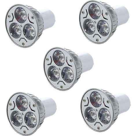 Lot de 5 ampoules LED blanc chaud 3W/5W 12V