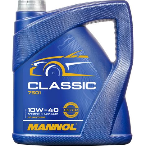 MANNOL - Huile moteur 10W40 CLASSIC 7501 - Bidon de 4 litres - MN7501-4 - Ce produit de marque MANNOL est neuf.