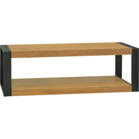 Armoire de salle de bain - Meuble de rangement 120x45x35 cm Bois de teck solide BV227334 - BonneVie (1/5)