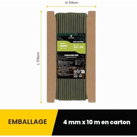 Paracorde Type III 4mm Polyester Corde Ficelle (1/3)