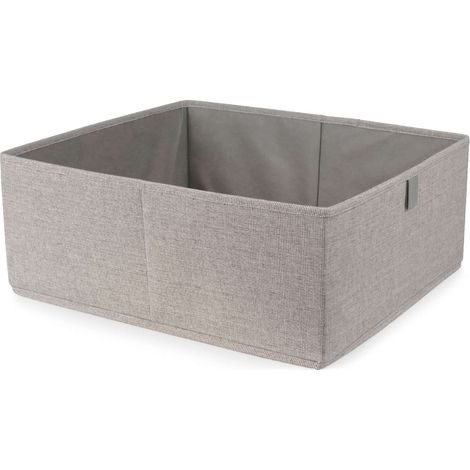 Boîte de rangement Oxford taille L - COMPACTOR - 42 x 36 x H.16.5 CM - Gris