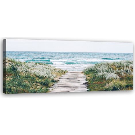 Tableau sur toile Vagues sur la mer 90x30 (1/5)