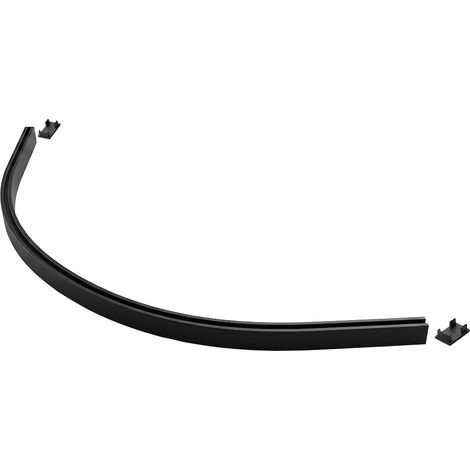 Rail magnétique monophasé en saillie noir demi-rond Ø60 cm 48V Milagro (1/5)