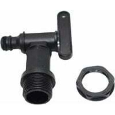 Robinet Raccord Réservoir Eau IBC 1000L Plastique Tuyau Arrosage Récupérateur Eau Pluie Carburant (1/4)