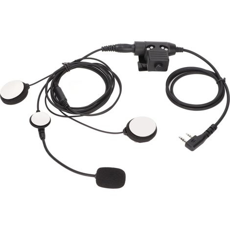 Casque moto bilatéral U94 PTT 7,1mm avec réduction de bruit stéréo et clip pour Kenwood TK3107 (1/5)