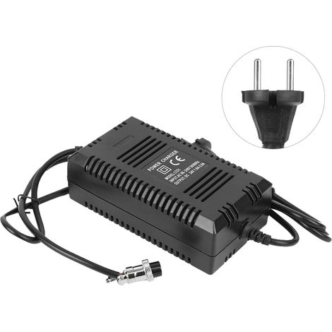 Chargeur 24 V pour scooter électrique pour seniors KF&PO114, plastique noir, haute efficacité 90-240 V (1/5)