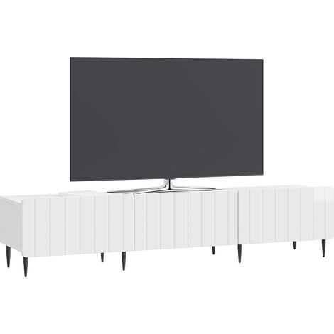 Maison Exclusive - TV-Schränk Hochglanz Weiß 147 x 34,5 x 32 cm H