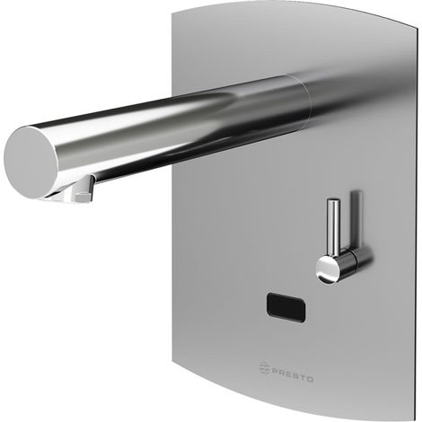 presto grifo electrónico sensor lavabo presto domo sensia lavabo mural mezclador pila inox 79265 (1/2)