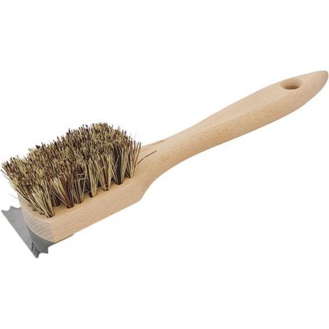 Brosse pour barbecue - - Avec grattoir - Nettoyage barbecue traditionnel - Nettoyage barbecue à gaz - Pratique (1/2)