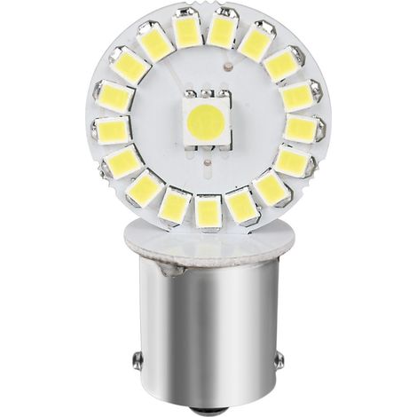 24V Led Series - 34 SMD x 3 chips - (P21W) - BA15s - 2 pz - Scatola - Bianco (1/5)