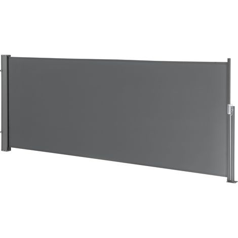 Toldo lateral - Exterior - contra viento, sol y visión - Marquesina protectora - Gris - 100 x 300cm (1/5)